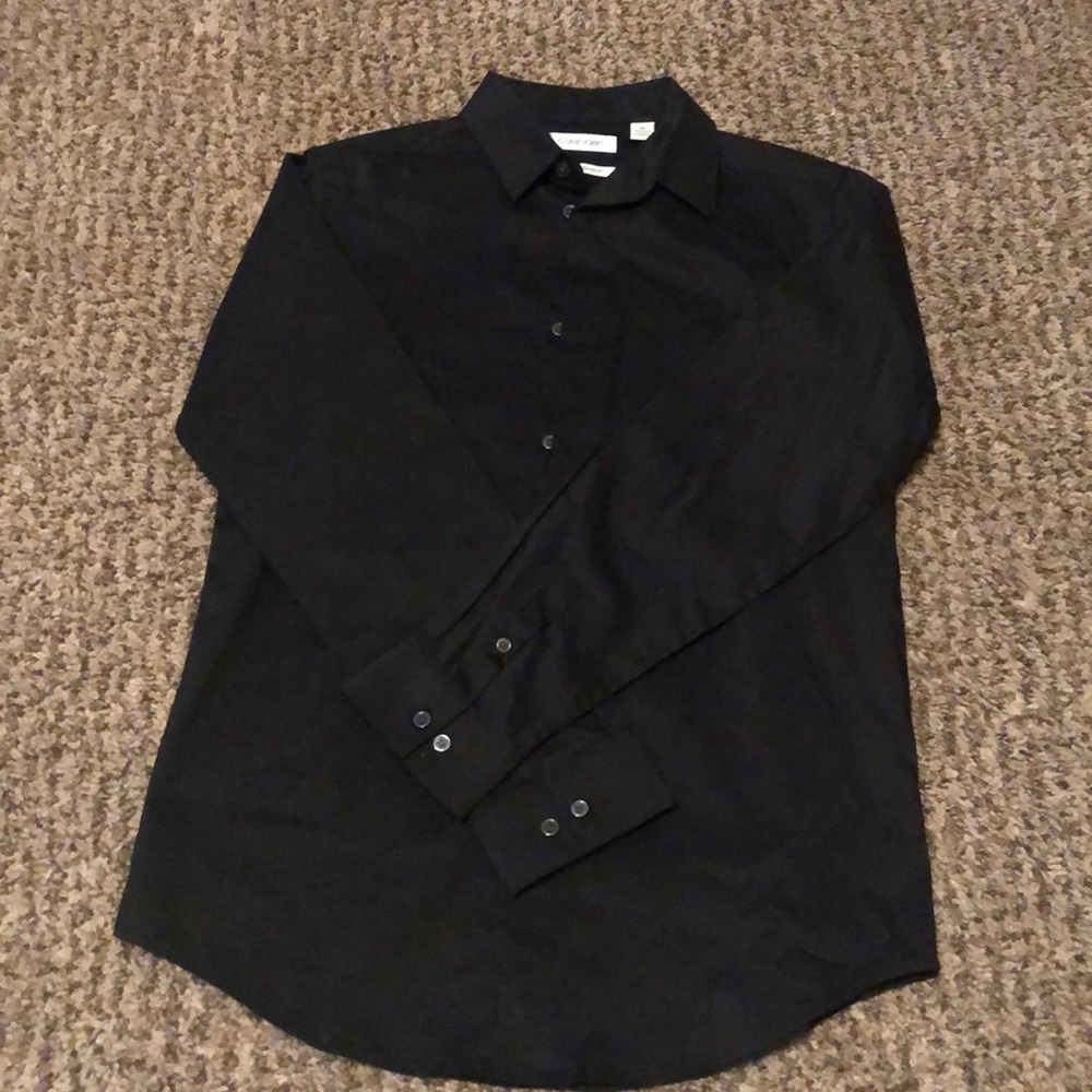 Boy’s Calvin Klein Black Button-up
